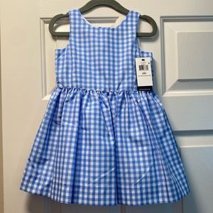 BNWT Ralph Lauren Toddler 2T Dress Blue Gingham